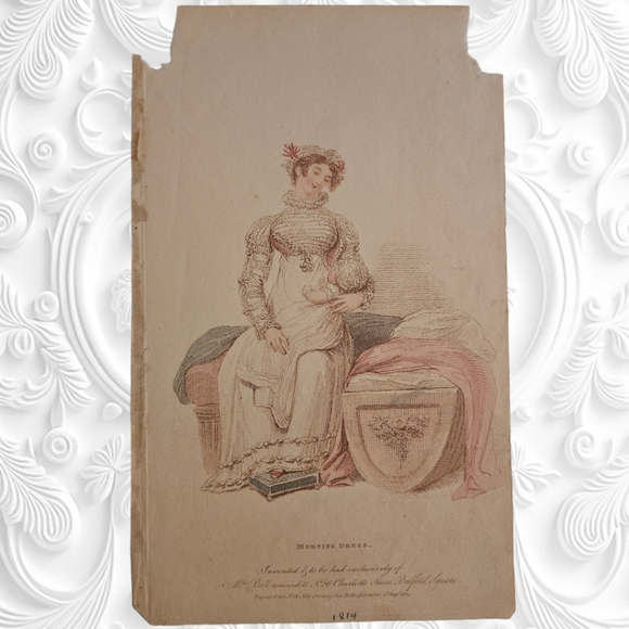 1814 La Belle Assemblee Magazine "Morning Dress" - Picture 1 of 3